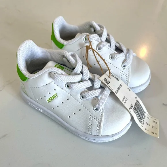 adidas gazelle silver green womens Disney Kermit Stan Smith Shoes GX9513 main image 0